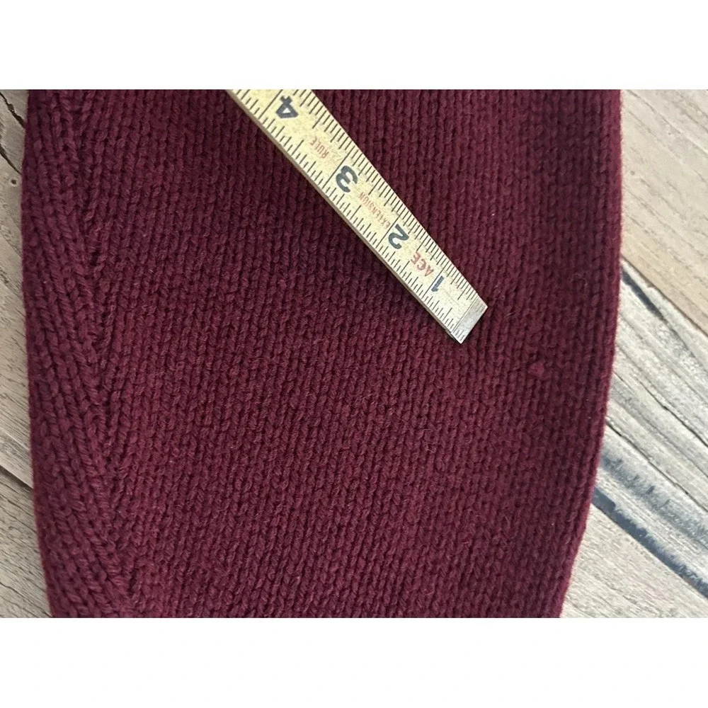Vtg 60's Jantzen Burgundy‎ Cardigan, Kurt Cobain Grunge 100% 4-ply Shetland Wool